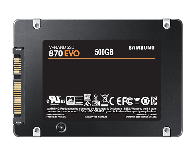 Samsung 870 EVO 500GB 2.5 inç SATA 3 SSD MZ-77E500BW