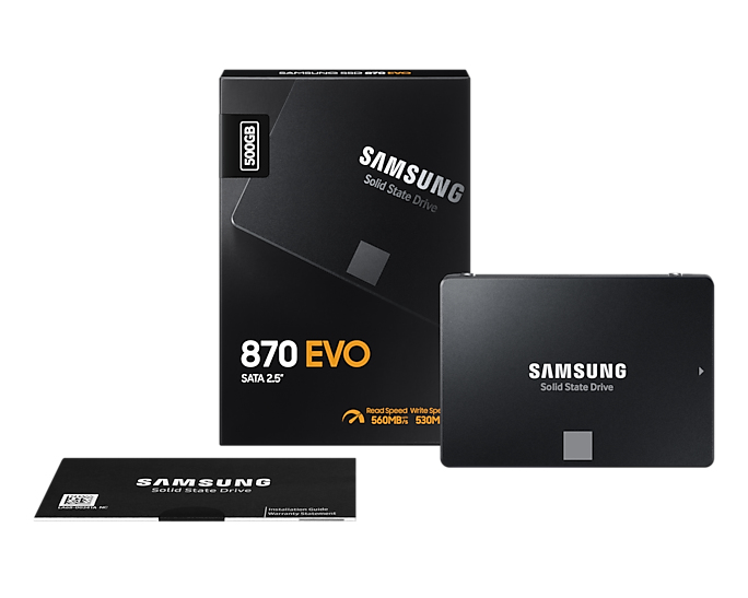 Samsung 870 EVO 500GB 2.5 inç SATA 3 SSD MZ-77E500BW