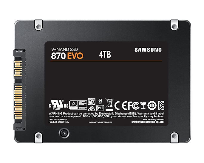 Samsung 870 EVO 4TB 2.5 inç SATA 3 SSD MZ-77E4T0BW
