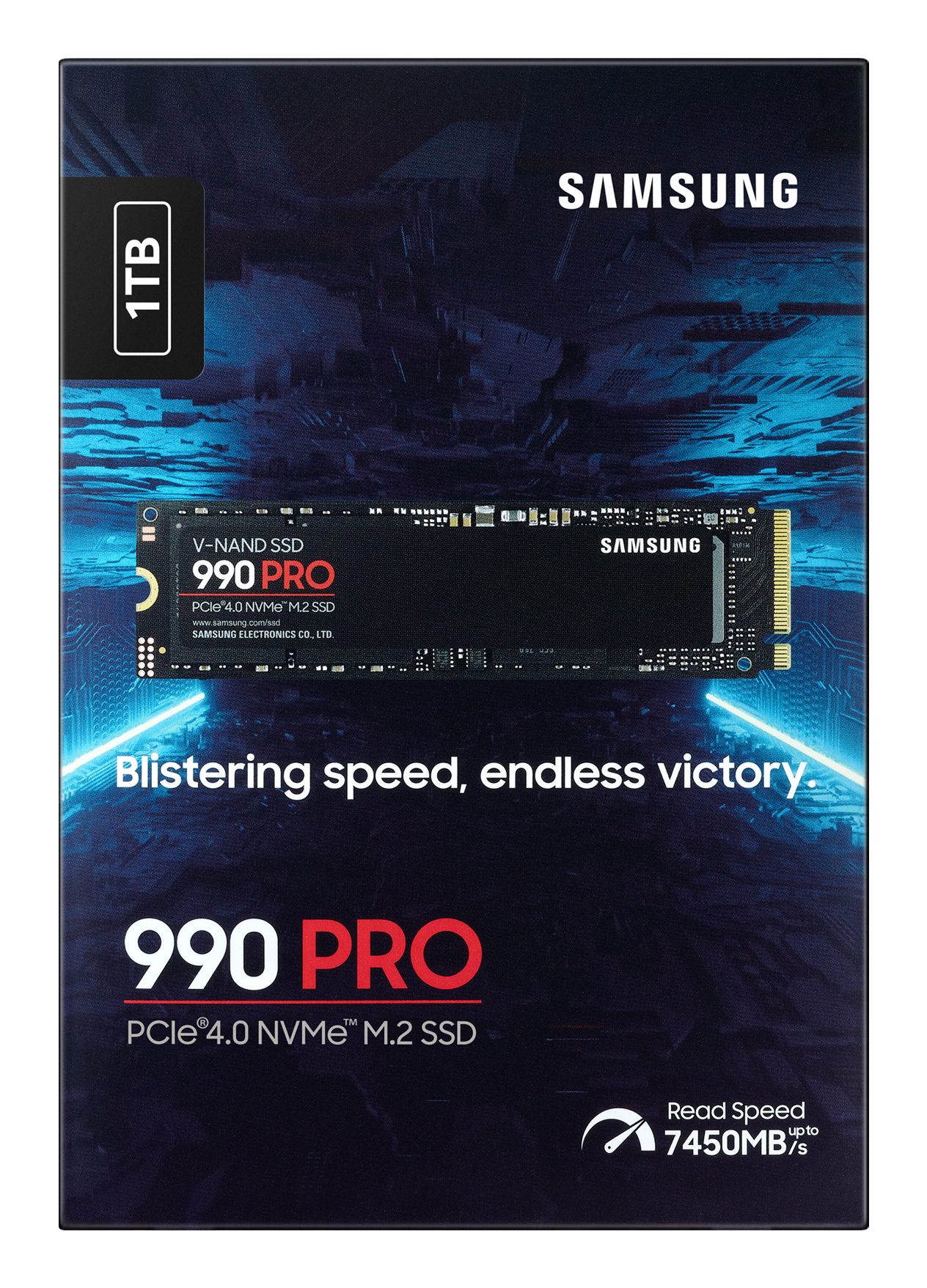 Samsung 990 PRO 1TB PCIe Gen 4.0 x4 NVMe M.2 2280 SSD 7450-6900 MZ-V9P1T0BW