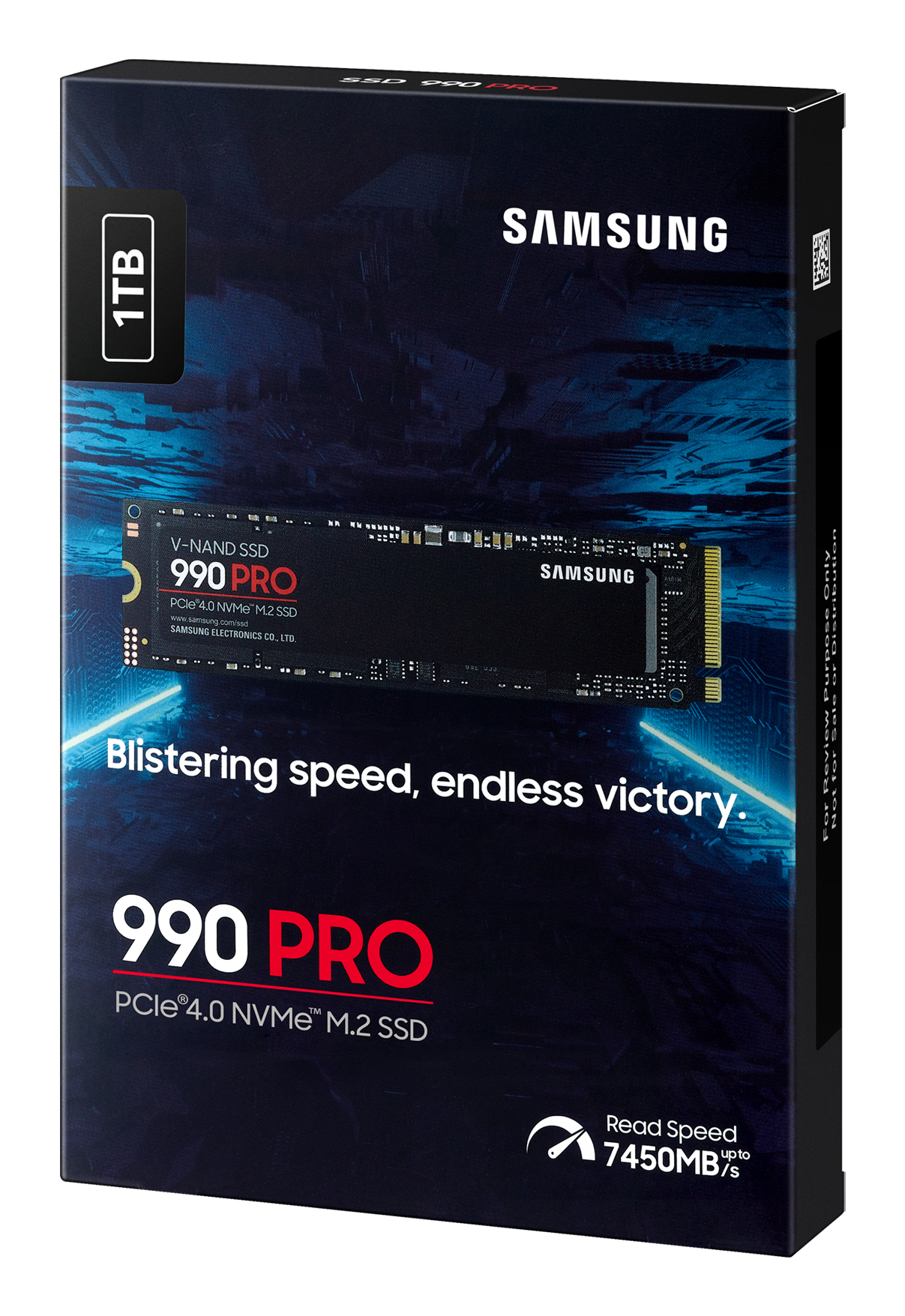 Samsung 990 PRO 1TB PCIe Gen 4.0 x4 NVMe M.2 2280 SSD 7450-6900 MZ-V9P1T0BW