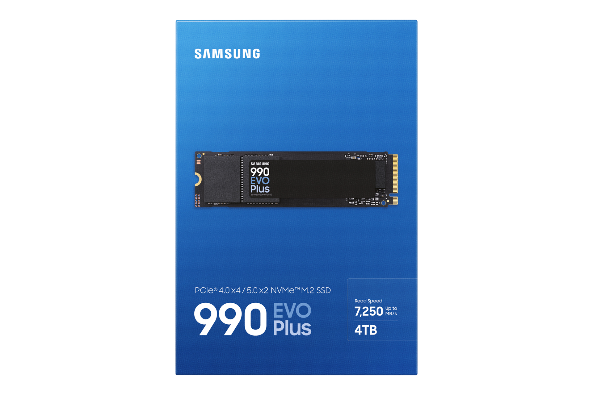 Samsung 990 EVO Plus 4TB PCIe Gen 4.0 x4 NVMe M.2 2280 SSD 7250-6300 MZ-V9S4T0BW