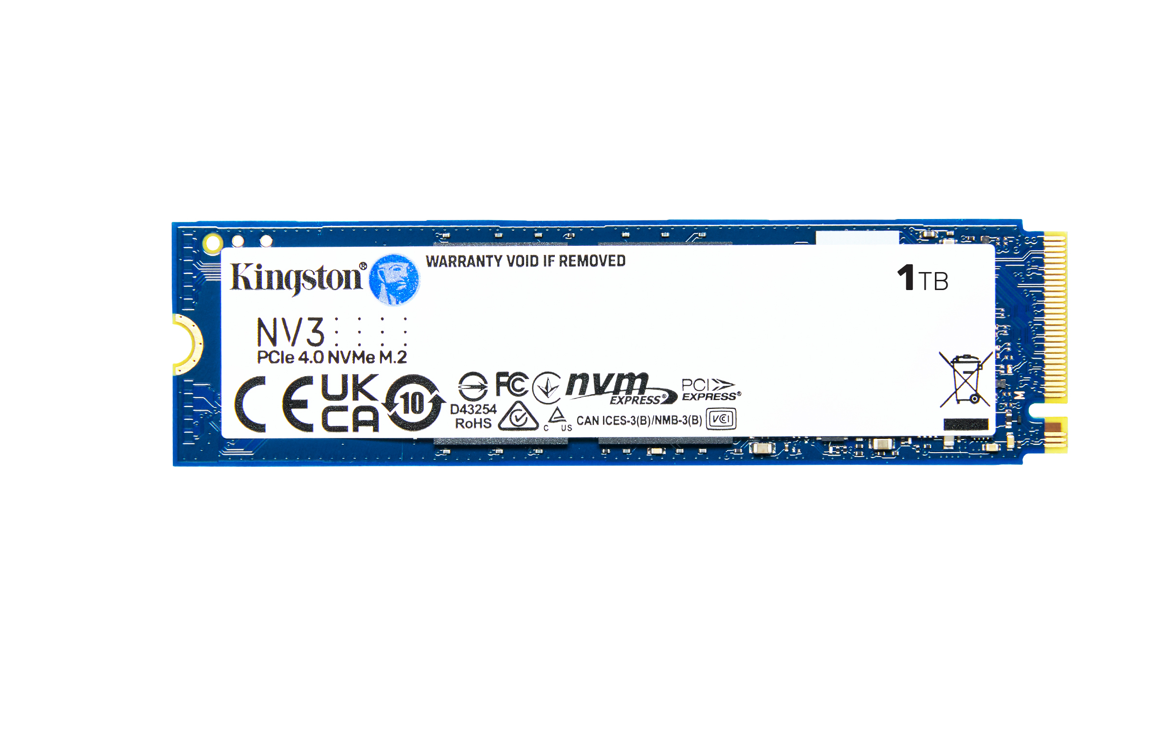 Kingston NV3 1TB PCIe 4.0 x4 M.2 2280 NVMe 6000-4000 SSD SNV3S/1000G