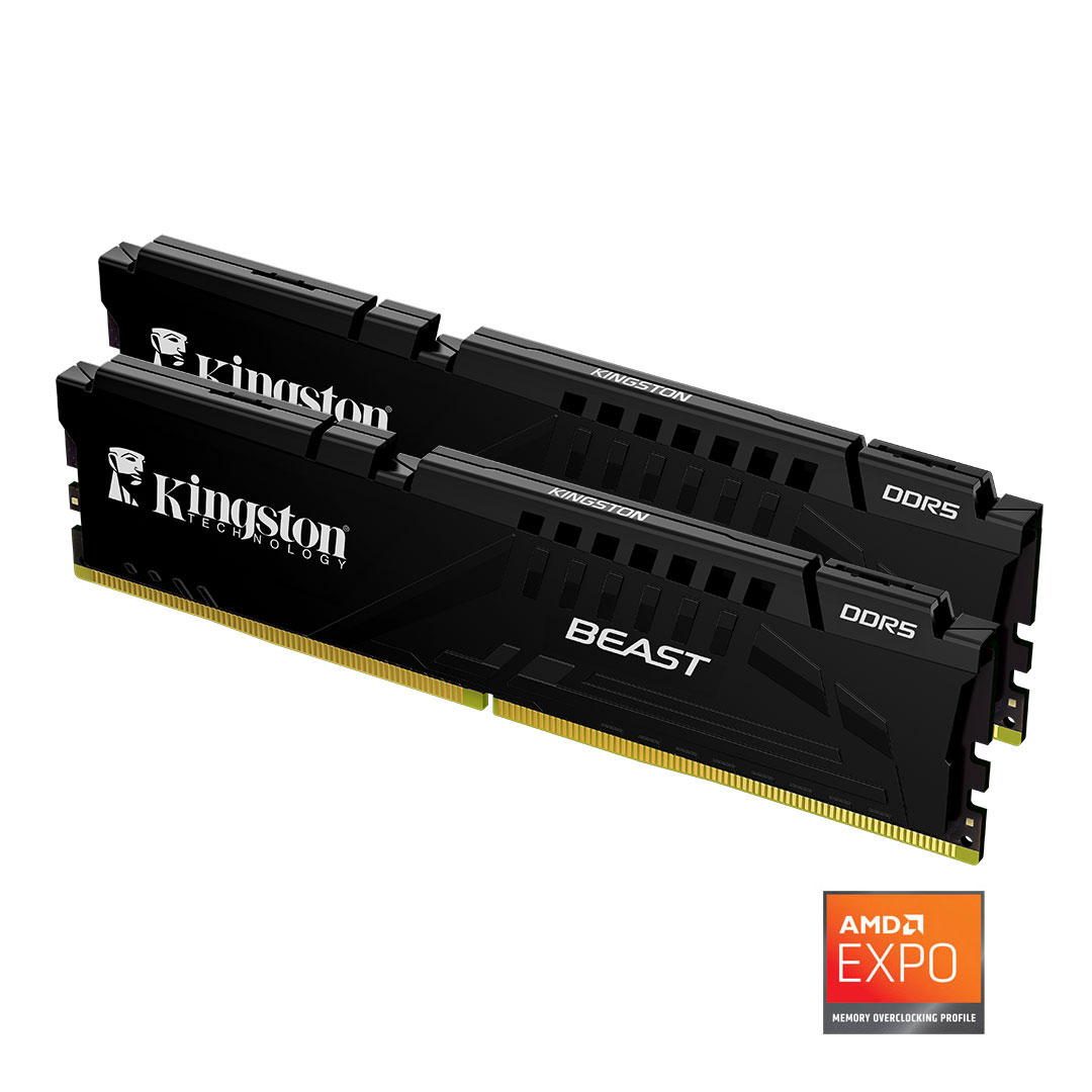 Kingston Beast Expo 32GB DDR5 6000MHz CL30 Masaüstü Performans Ram Kit (2x16GB) KF560C30BBEK2-32TR