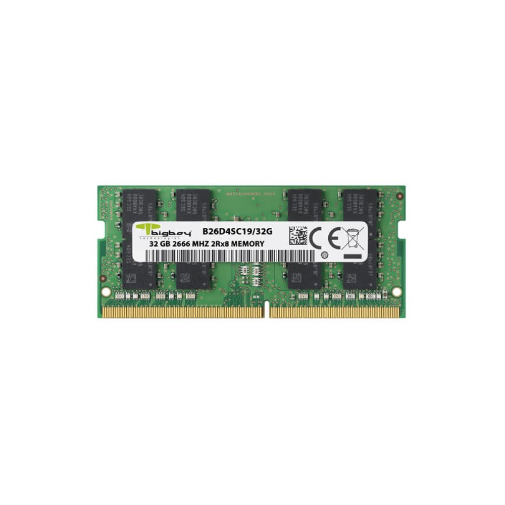 Bigboy 32 GB DDR4 2666 MHz CL19 DR 2Rx8 Notebook Rami B26D4SC19/32G