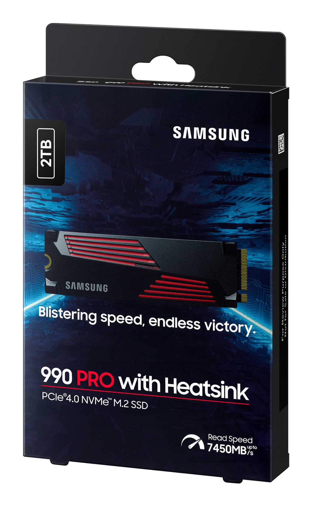 Samsung 990 PRO 2TB PCIe Gen 4.0 x4 NVMe M.2 2280 Soğutuculu SSD 7450-6900 MZ-V9P2T0CW