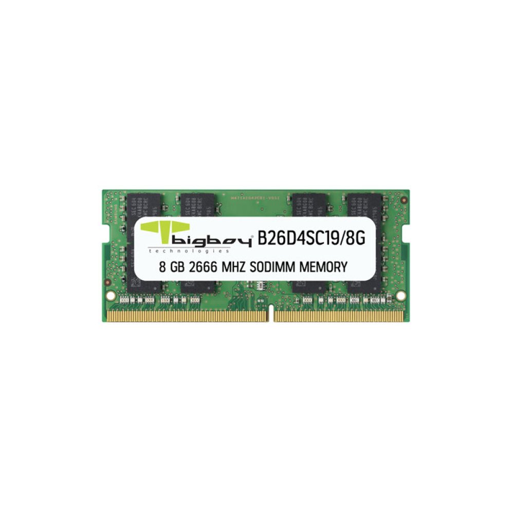 Bigboy 8 GB DDR4 2666 MHz CL19 SR 1Rx8 Notebook Rami B26D4SC19/8G