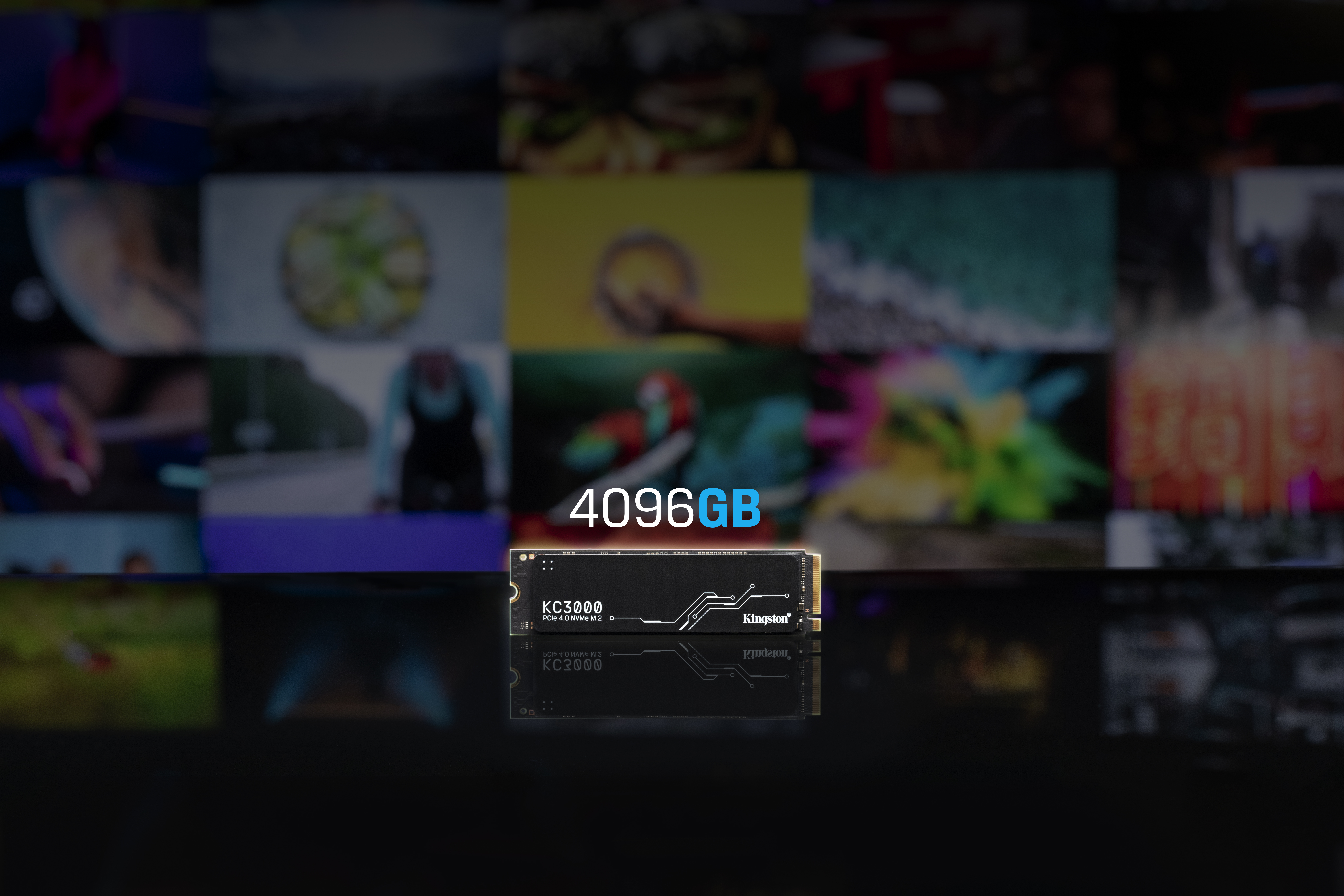 Kingston KC3000 4TB PCIe 4.0 x4 M.2 NVMe 2280 SSD 7000-7000 SKC3000D/4096G
