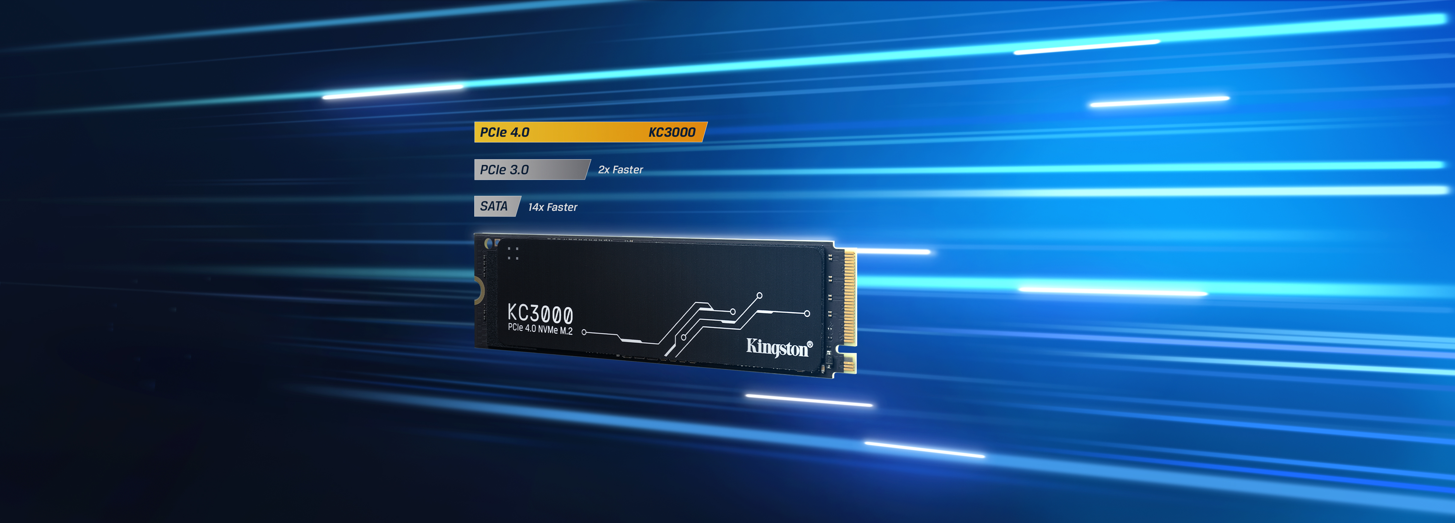 Kingston KC3000 512GB PCIe 4.0 x4 M.2 NVMe 2280 SSD 7000-3900 SKC3000S/512G