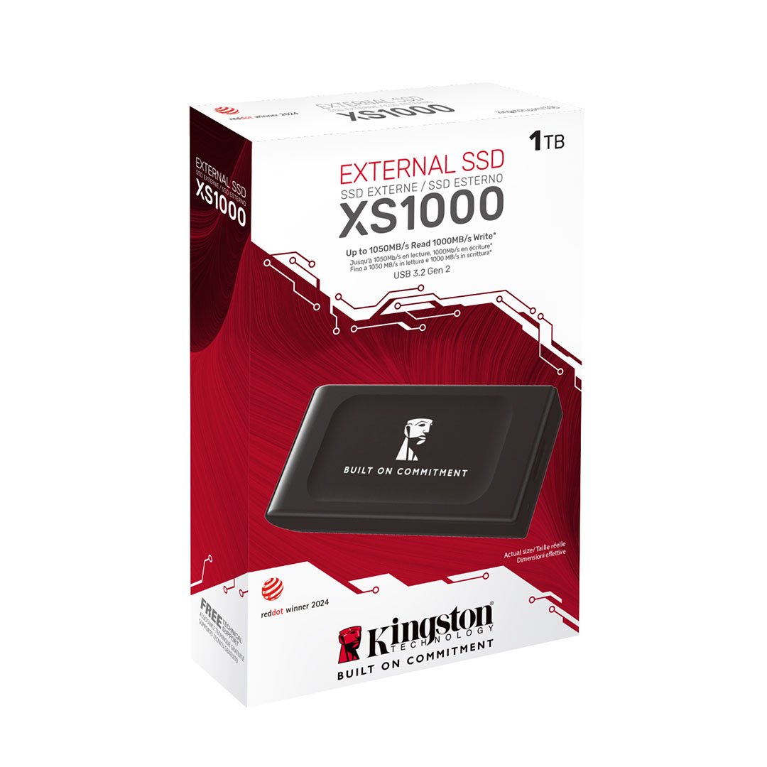 Kingston XS1000 1TB Mini USB 3.2 Gen 2 Siyah Taşınabilir SSD SXS1000/1000GA Portable SSD