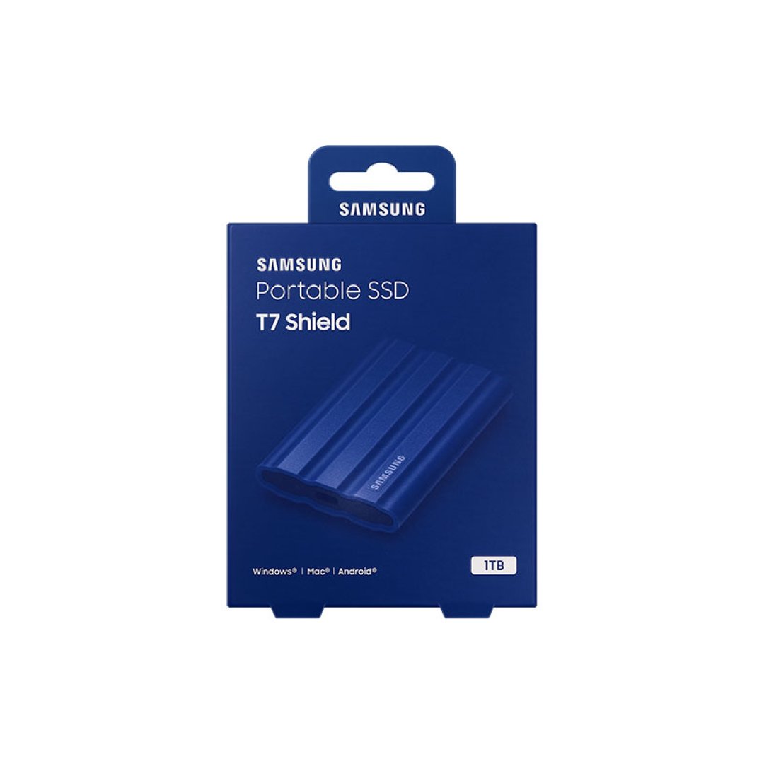 Samsung T7 Shield 1TB USB 3.2 Mavi Taşınabilir SSD MU-PE1T0R/WW Portable SSD