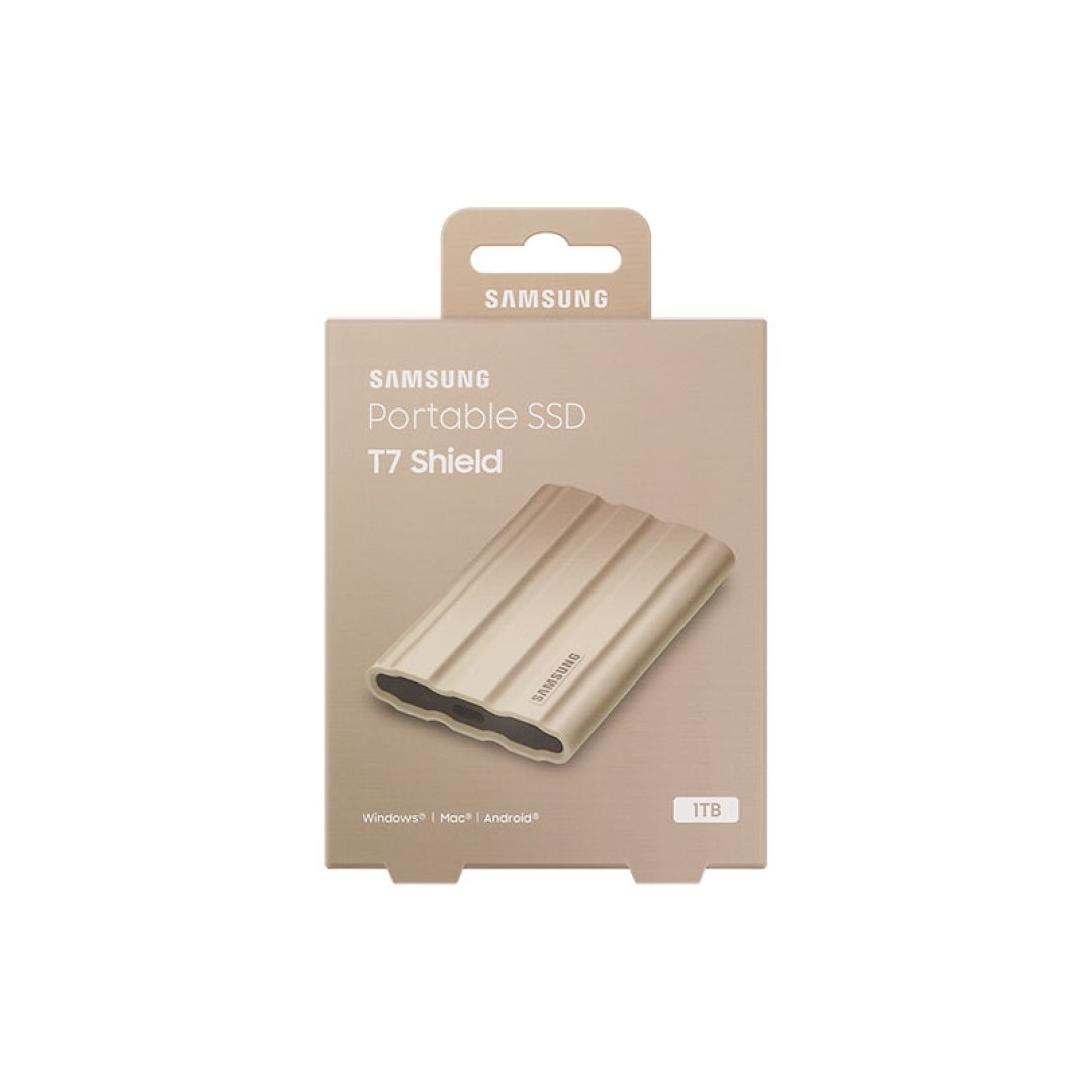 Samsung T7 Shield 1TB USB 3.2 Bej Taşınabilir SSD MU-PE1T0K/WW Portable SSD