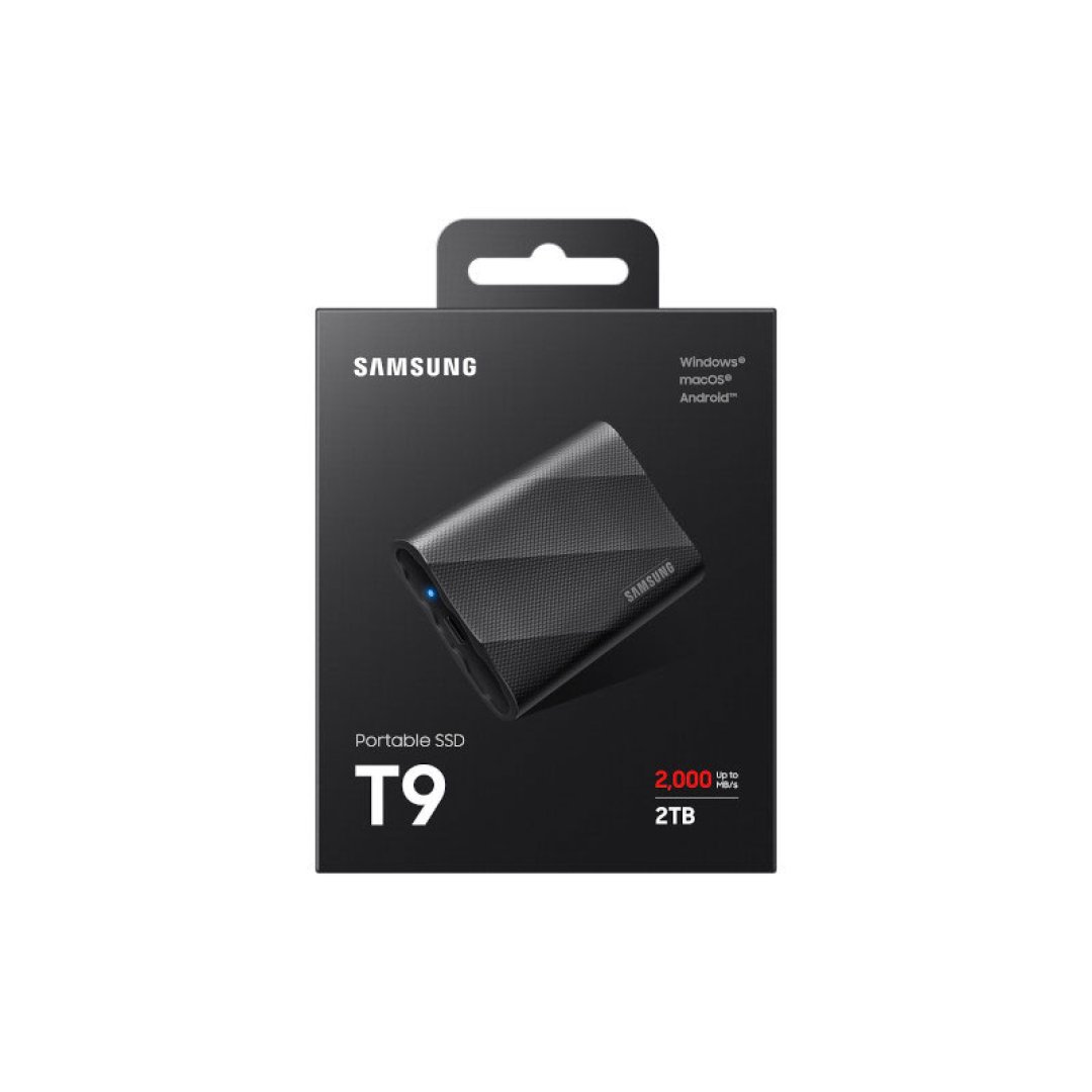 Samsung T9 2TB  USB 3.2 Gen 2.2 Type C Siyah Taşınabilir SSD MU-PG2T0B/WW Portable SSD