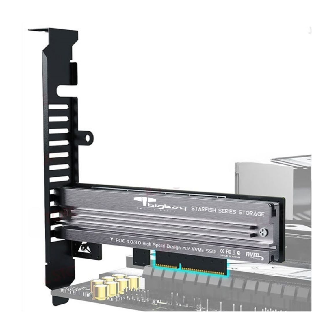 Bigboy PCIe 4.0 x4 M.2 Soğutuculu 1xNVMe Çevirici BTC-M2G4PE4S PCIe Cevirici