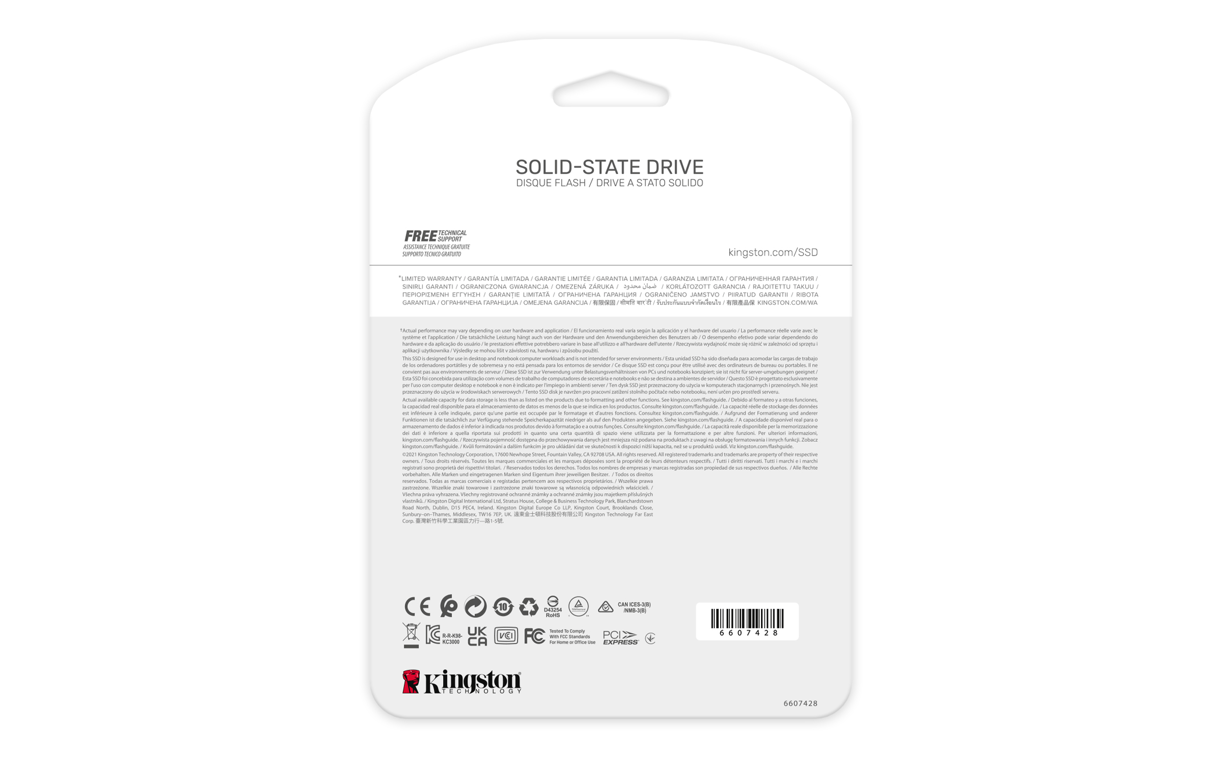 Kingston KC3000 512GB PCIe 4.0 x4 M.2 NVMe 2280 SSD 7000-3900 SKC3000S/512G