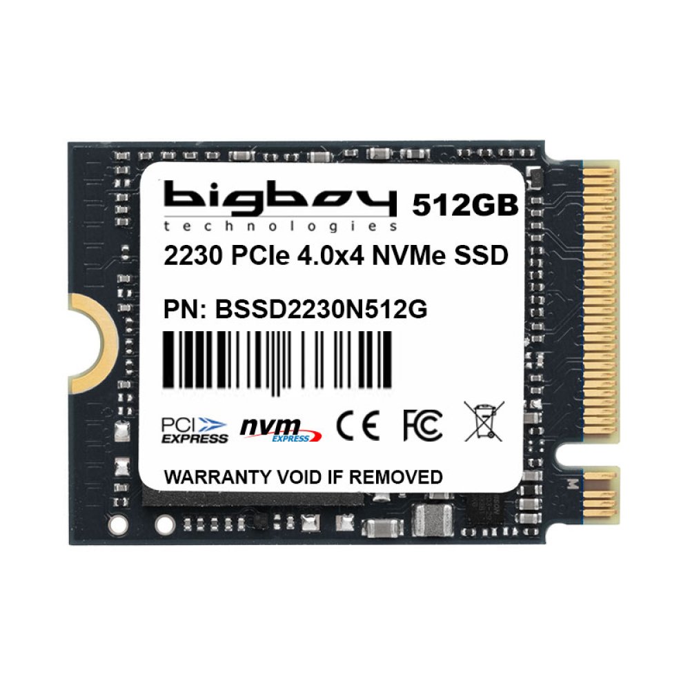 Bigboy 512GB PCIe 4.0 x4 M.2 NVMe 2230mm 5100-2700 SSD BSSD2230N512G