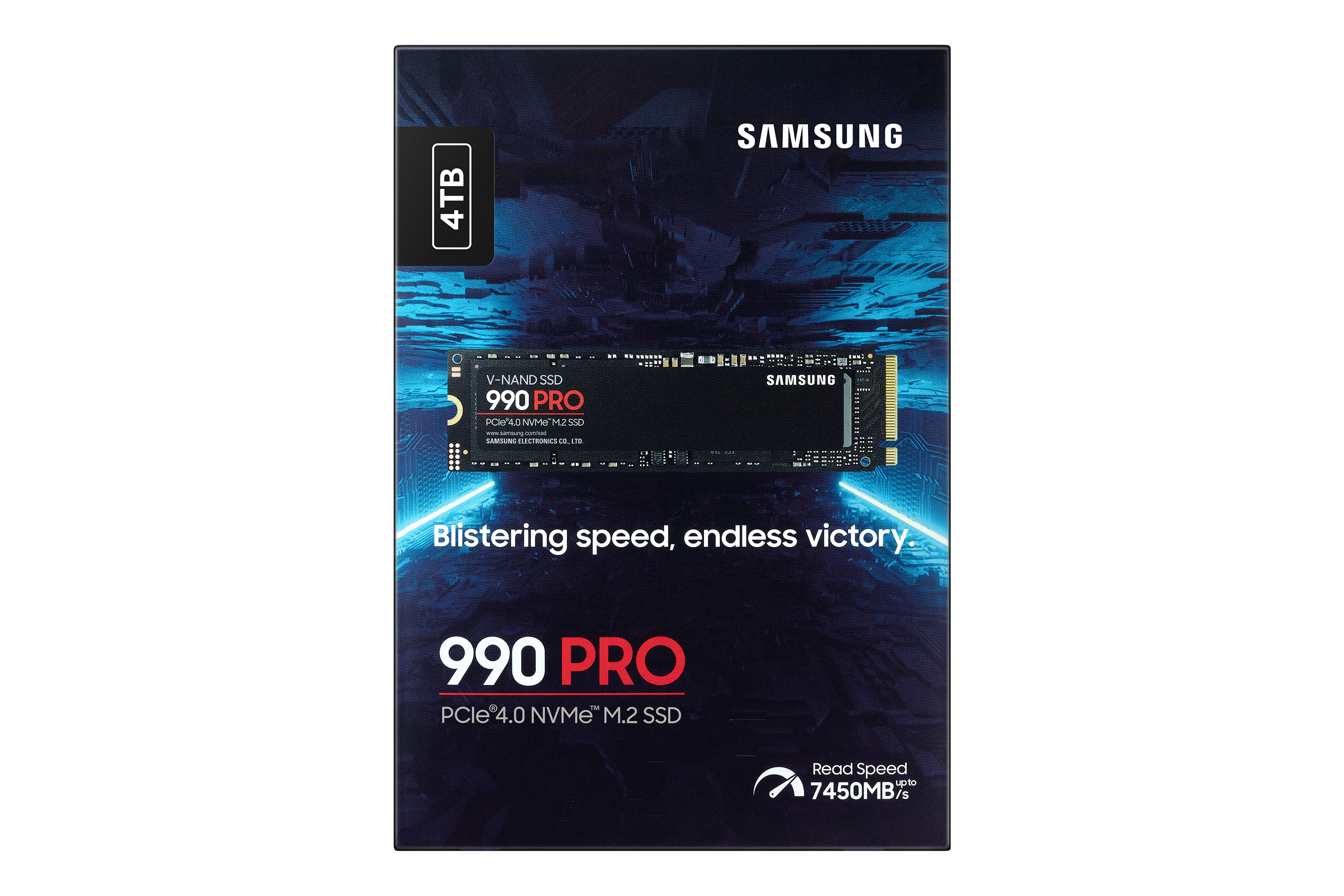 Samsung 990 PRO 4TB PCIe Gen 4.0 x4 NVMe 2280 SSD 7450-6900 MZ-V9P4T0BW